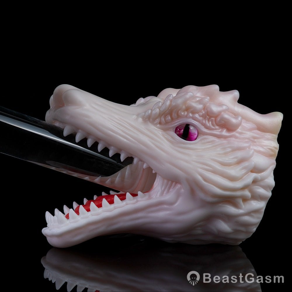White Dragon Pocket Pussy – Fantasy Oral Silicone Toy 🐉 - BeastGasm