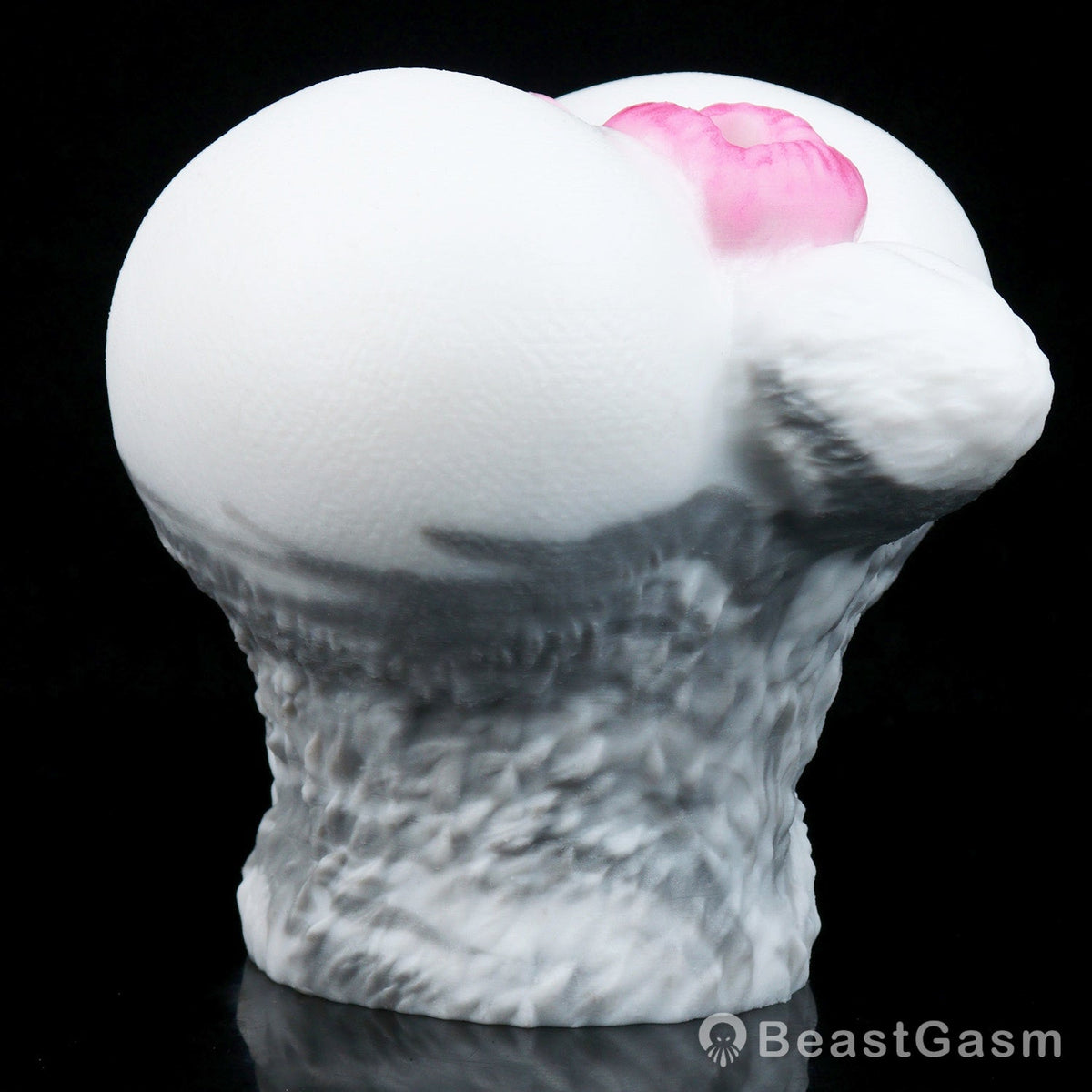 🐰 White Rabbit Fantasy Dual-Channel Silicone Pocket Pussy - BeastGasm