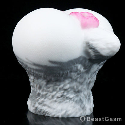 🐰 White Rabbit Fantasy Dual-Channel Silicone Pocket Pussy - BeastGasm