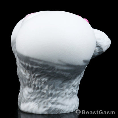 🐰 White Rabbit Fantasy Dual-Channel Silicone Pocket Pussy - BeastGasm