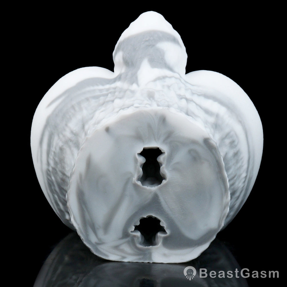 🐰 White Rabbit Fantasy Dual-Channel Silicone Pocket Pussy - BeastGasm