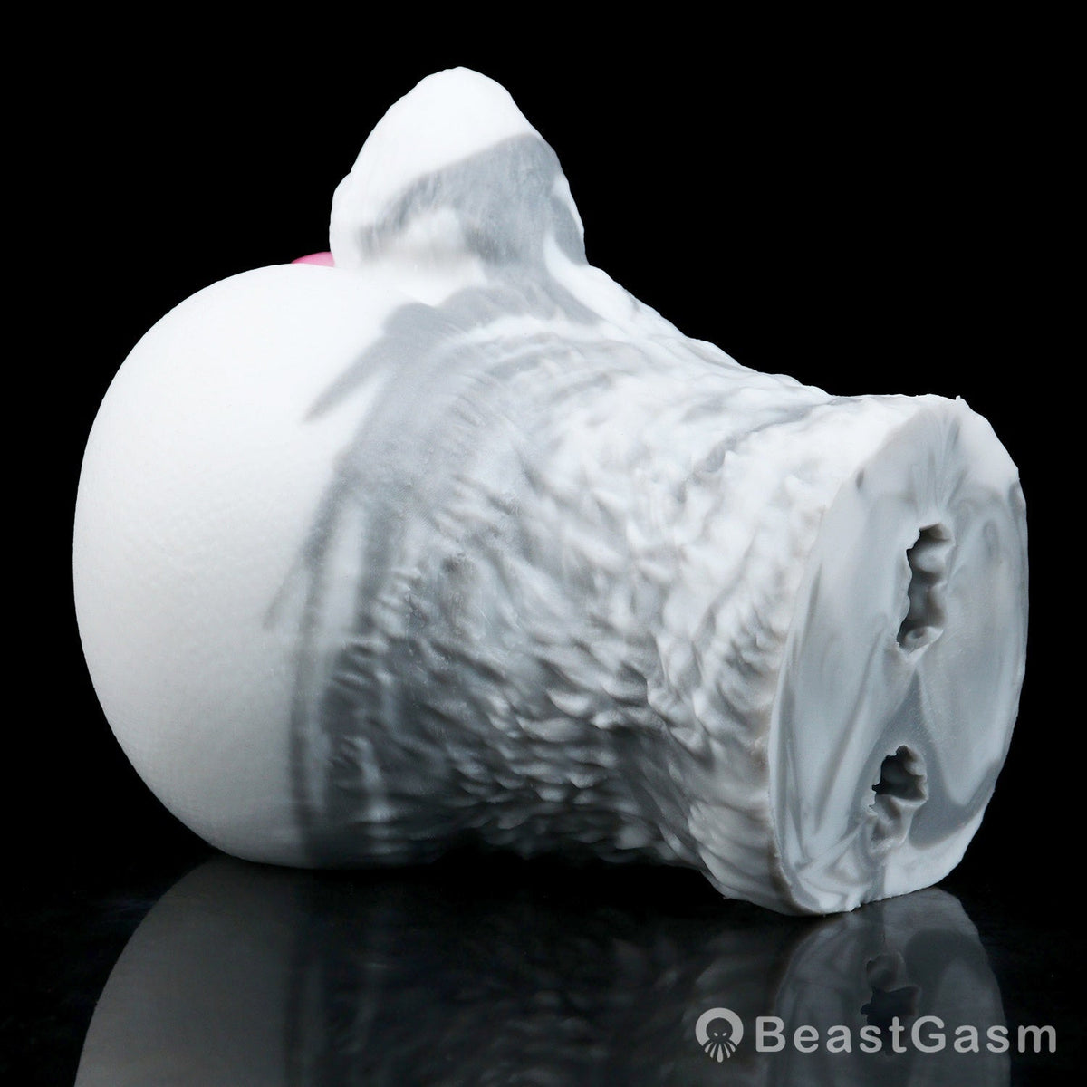 🐰 White Rabbit Fantasy Dual-Channel Silicone Pocket Pussy - BeastGasm