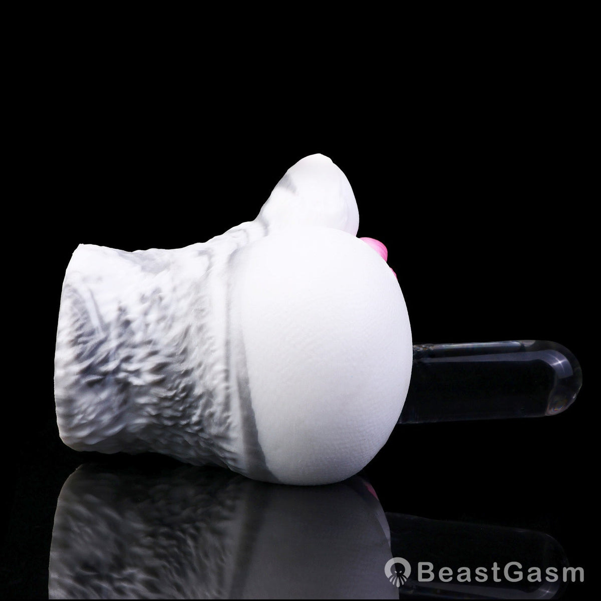 🐰 White Rabbit Fantasy Dual-Channel Silicone Pocket Pussy - BeastGasm