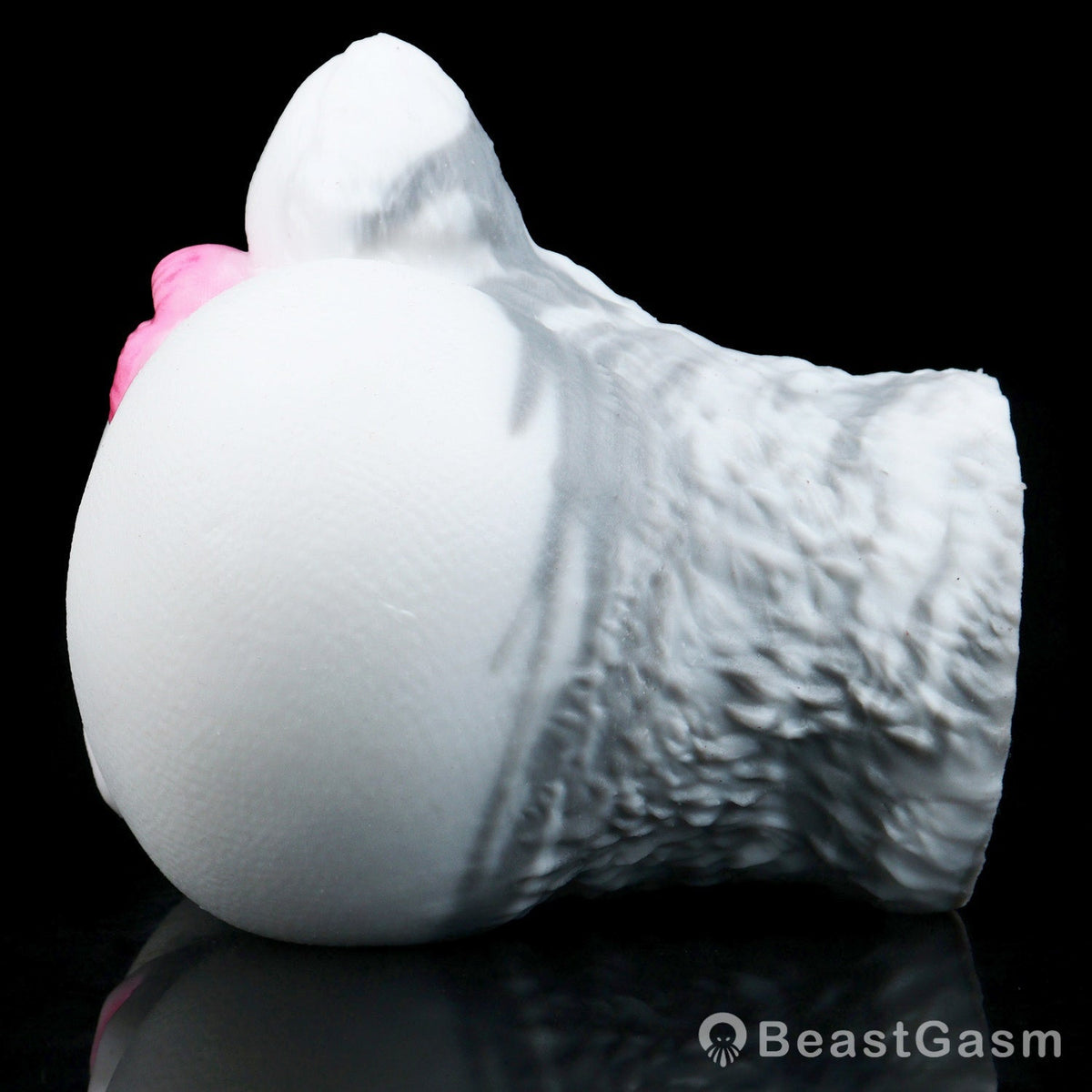 🐰 White Rabbit Fantasy Dual-Channel Silicone Pocket Pussy - BeastGasm
