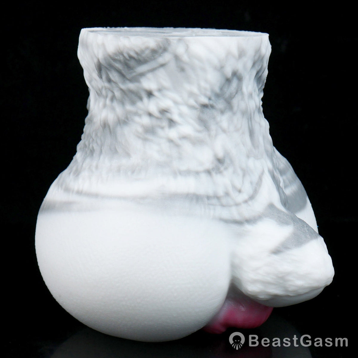 🐰 White Rabbit Fantasy Dual-Channel Silicone Pocket Pussy - BeastGasm