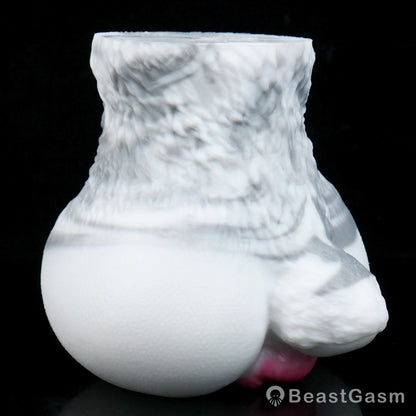 🐰 White Rabbit Fantasy Dual-Channel Silicone Pocket Pussy - BeastGasm