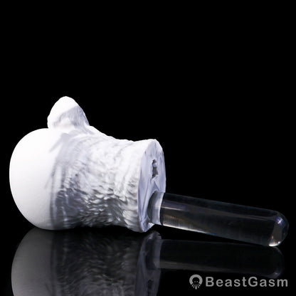 🐰 White Rabbit Fantasy Dual-Channel Silicone Pocket Pussy - BeastGasm