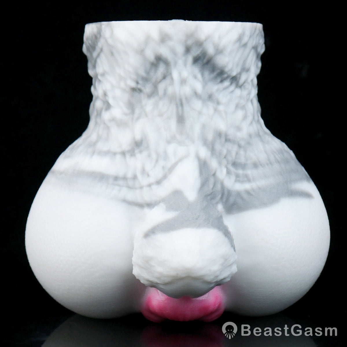 🐰 White Rabbit Fantasy Dual-Channel Silicone Pocket Pussy - BeastGasm