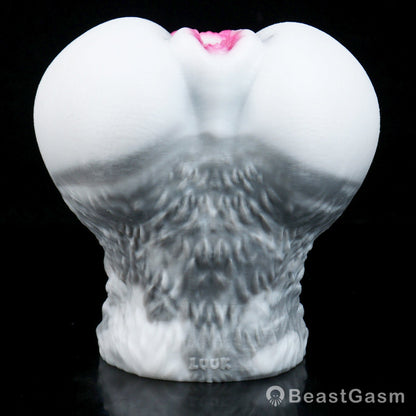 🐰 White Rabbit Fantasy Dual-Channel Silicone Pocket Pussy - BeastGasm