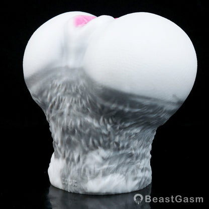 🐰 White Rabbit Fantasy Dual-Channel Silicone Pocket Pussy - BeastGasm