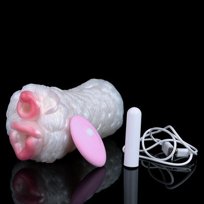 Woolly Satyr Dual - Hole Fantasy Animal Masturbator w/ Vibrator - BeastGasm