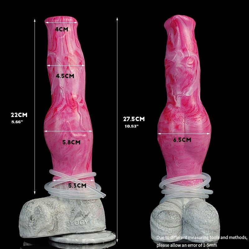 🐕 🐾 Xolotl - 10.8” Huge Knot Canine Dildo with Ejaculation & Suction - BeastGasm