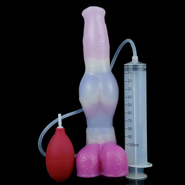 🐕 🐾 Xolotl - 10.8” Huge Knot Canine Dildo with Ejaculation & Suction - BeastGasm