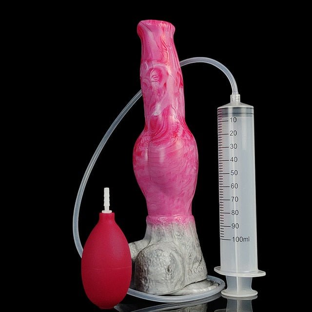 🐕 🐾 Xolotl - 10.8” Huge Knot Canine Dildo with Ejaculation & Suction - BeastGasm