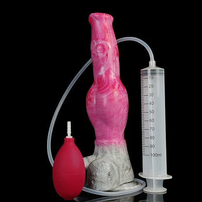 🐕 🐾 Xolotl - 10.8” Huge Knot Canine Dildo with Ejaculation & Suction - BeastGasm
