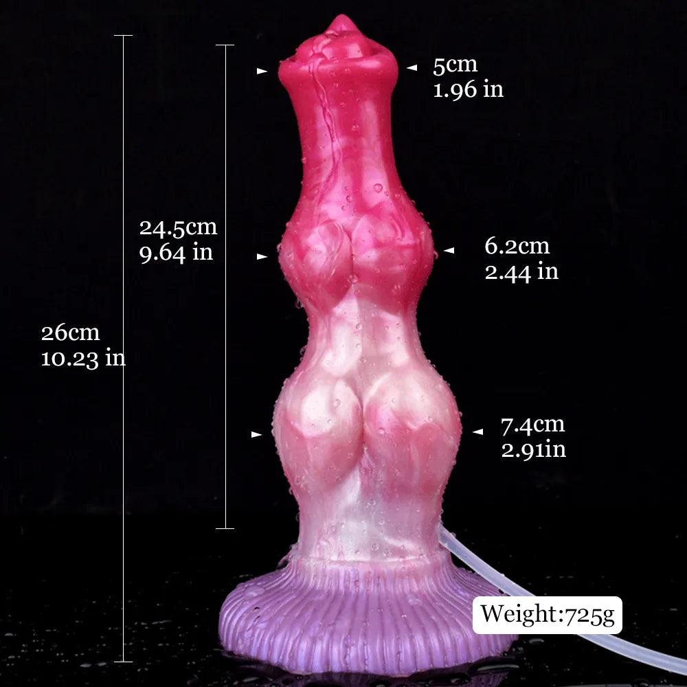 Yaksha 10.23” Double Knot Ejaculating Dog Dildo - BeastGasm