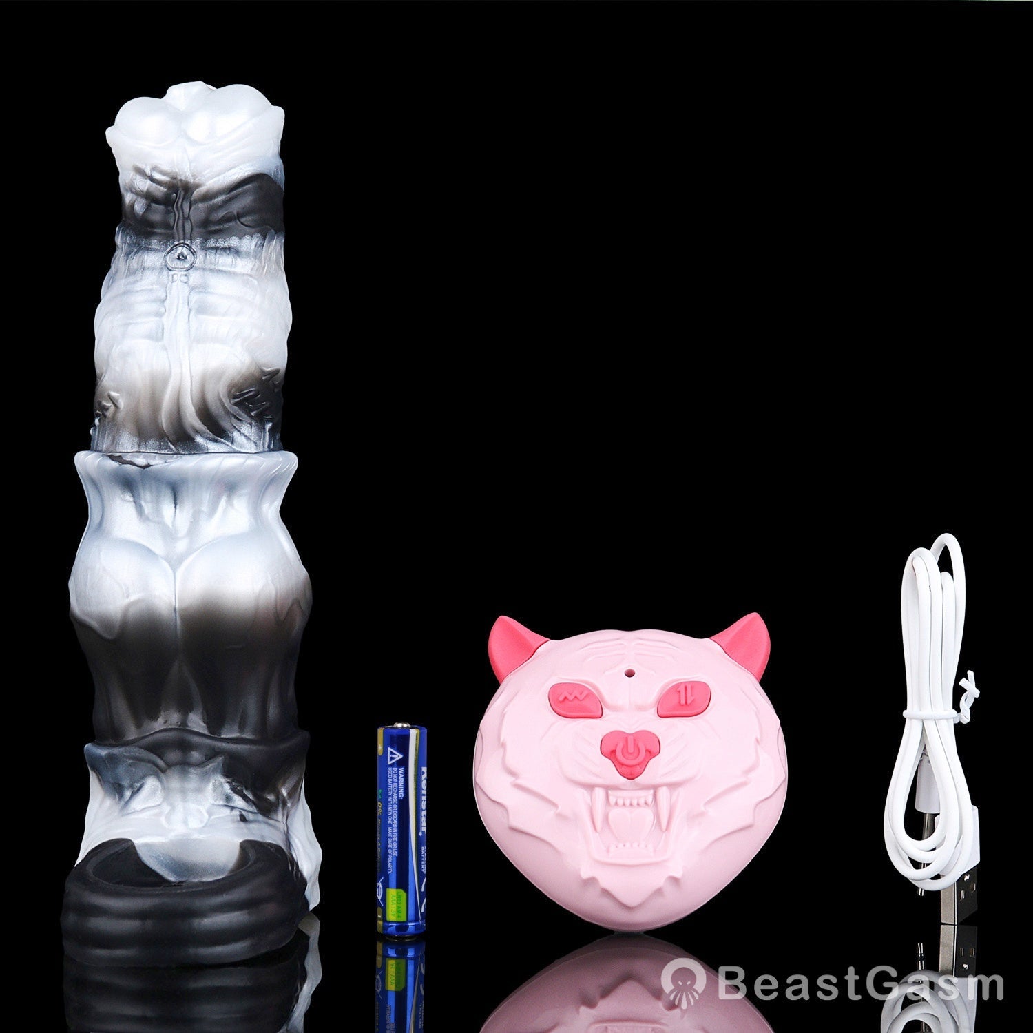 🦓 Zebra Fantasy Vibrating Wearable Penis Sleeve - BeastGasm