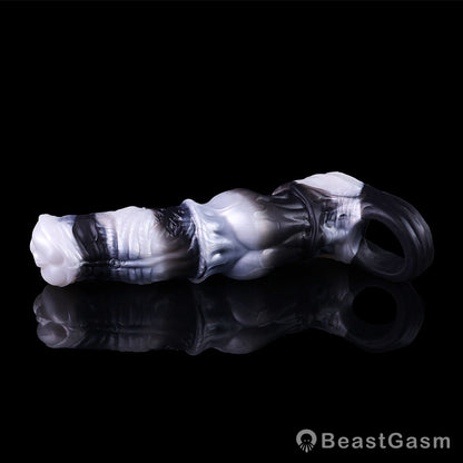 🦓 Zebra Fantasy Vibrating Wearable Penis Sleeve - BeastGasm