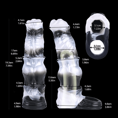 🦓 Zebra Fantasy Vibrating Wearable Penis Sleeve - BeastGasm