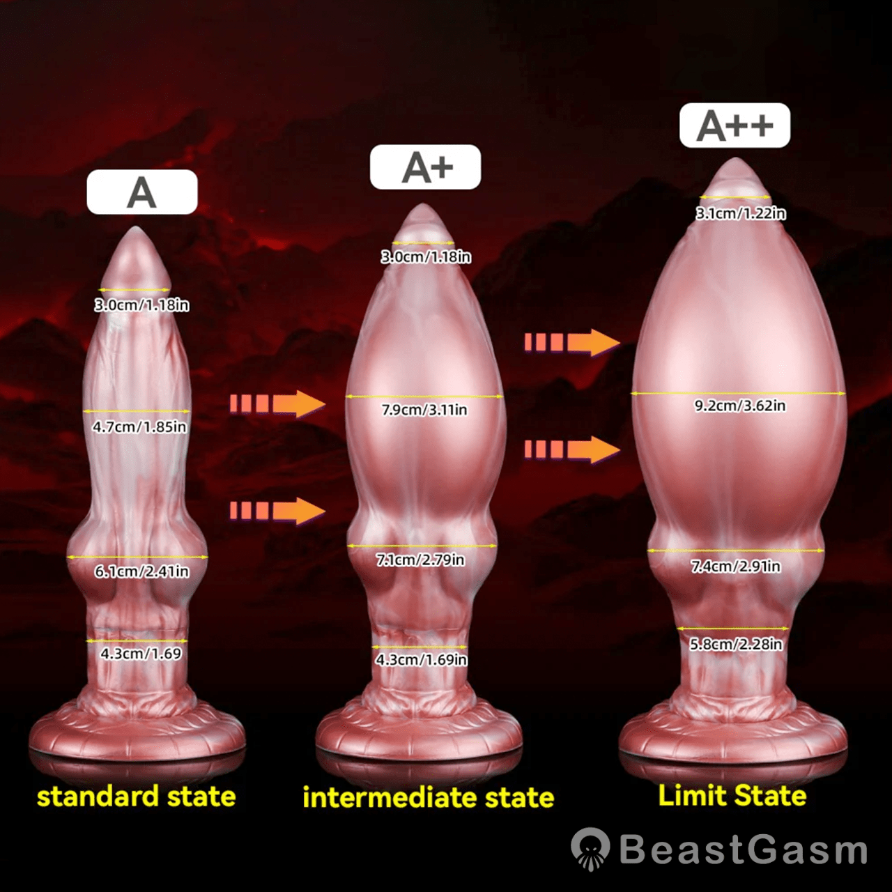 Zeus Inflatable Knot Dildo – Expandable G - Spot Control 🐾 - BeastGasm