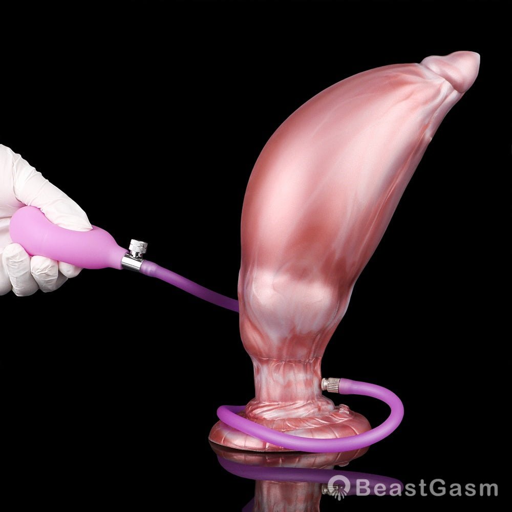 Zeus Inflatable Knot Dildo – Expandable G - Spot Control 🐾 - BeastGasm