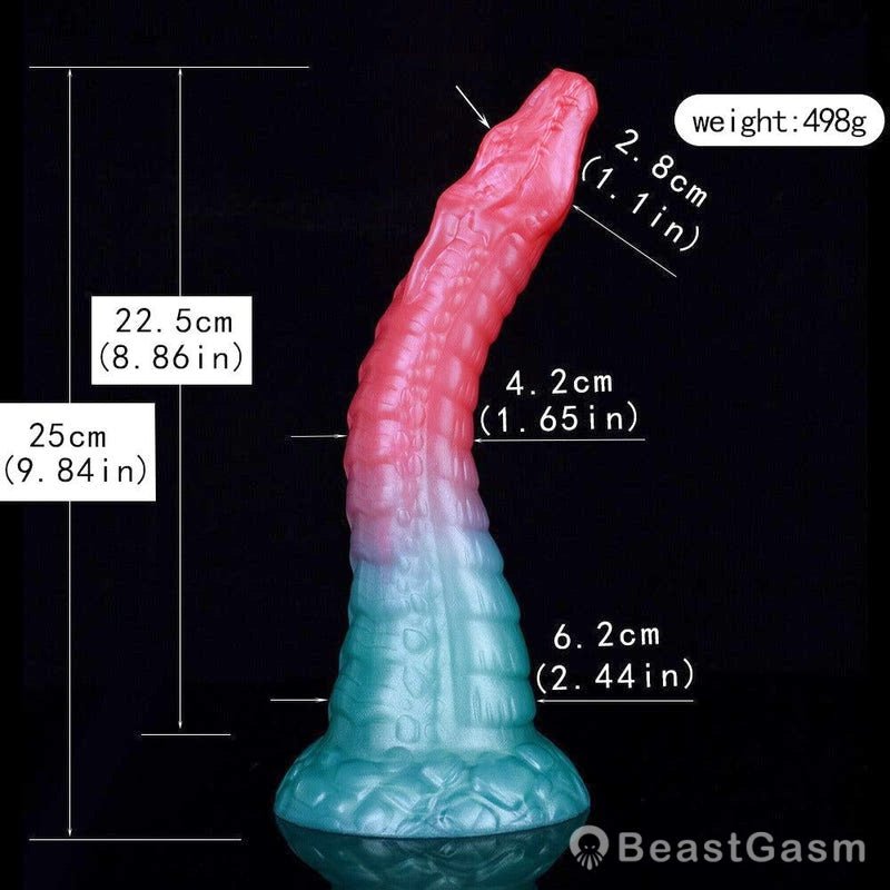 🐍 Zoe Dragon Dildo – Snake Fantasy Toy with Suction Cup - BeastGasm
