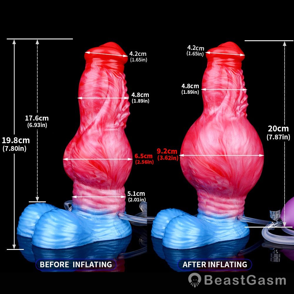 Zuul Ejaculating Inflatable Dildo – Stretch, Squirt, and Submit - BeastGasm