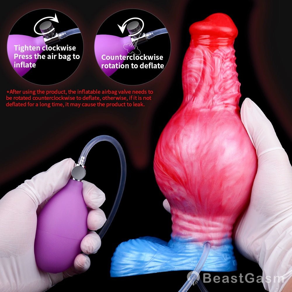 Zuul Ejaculating Inflatable Dildo – Stretch, Squirt, and Submit - BeastGasm